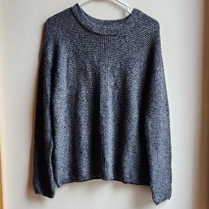 J. Jill Dark Gray Ribbed Scoop Neck Sweater Size XS